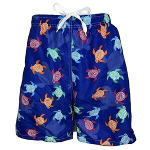 Boy Swim Shorts, Swimming Board Trunks, Drawstring Lining, Beach, Turtles, NEW